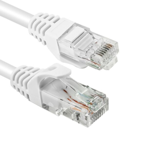 Cavo di rete Patch in CCA Cat.6E Bianco UTP 1mt